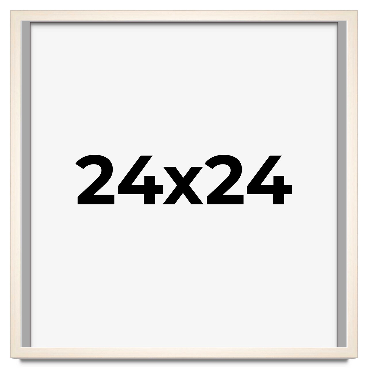 Square Shadow Box 3/4" Depth White Picture Frame - UV Acrylic, Backing, Hanging Hardware